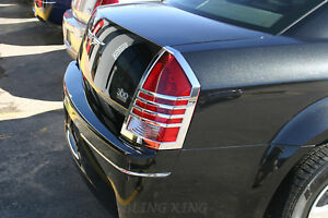 Chrome Taillight Trim Covers 05-07 Chrysler 300 - Click Image to Close